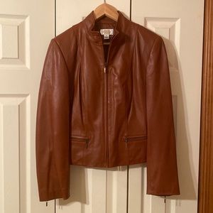 Beautiful Talbots Fitted Leather Jacket Size 10